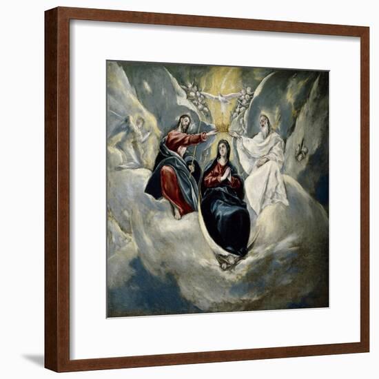 The Coronation of the Virgin, 1592-El Greco-Framed Giclee Print