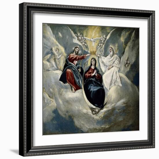 The Coronation of the Virgin, 1592-El Greco-Framed Giclee Print