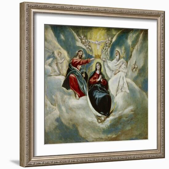 The Coronation of the Virgin, 1592-El Greco-Framed Giclee Print