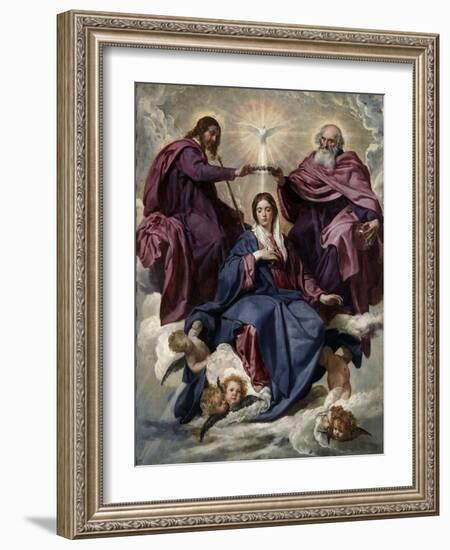 The Coronation of the Virgin, 1635-1636-Diego Velazquez-Framed Giclee Print