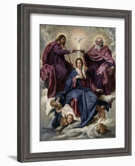 The Coronation of the Virgin, 1635-1636-Diego Velazquez-Framed Giclee Print