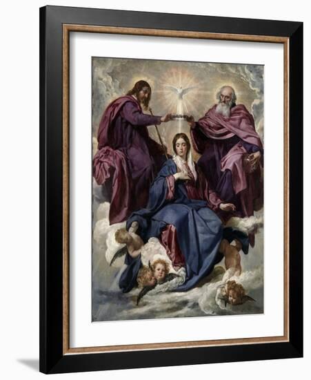 The Coronation of the Virgin, 1635-1636-Diego Velazquez-Framed Giclee Print