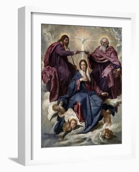 The Coronation of the Virgin, 1635-1636-Diego Velazquez-Framed Giclee Print