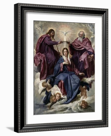 The Coronation of the Virgin, 1635-1636-Diego Velazquez-Framed Giclee Print