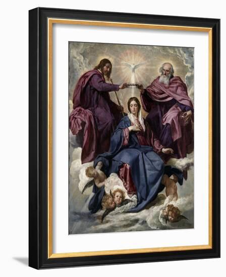 The Coronation of the Virgin, 1635-1636-Diego Velazquez-Framed Giclee Print