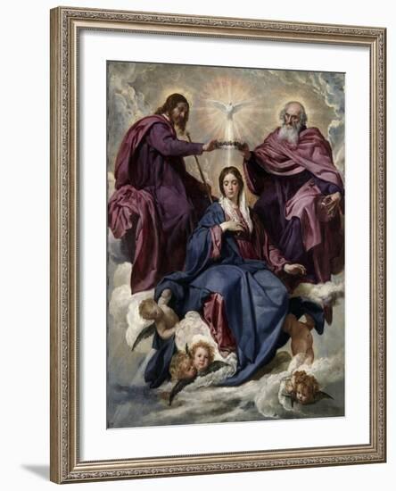 The Coronation of the Virgin, 1635-1636-Diego Velazquez-Framed Giclee Print