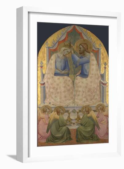 The Coronation of the Virgin. About 1380-85-Agnolo Gaddi-Framed Giclee Print