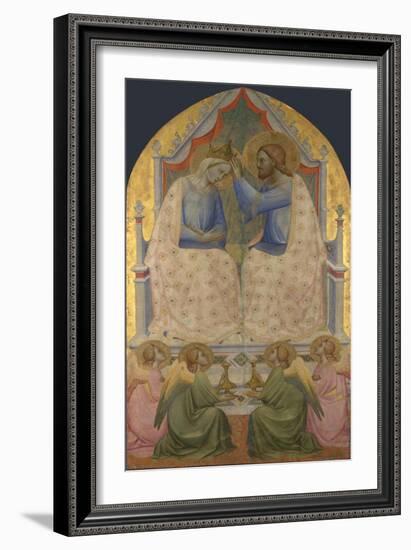 The Coronation of the Virgin. About 1380-85-Agnolo Gaddi-Framed Giclee Print