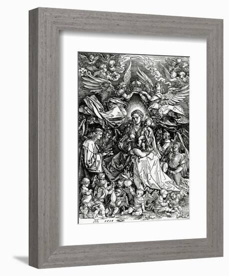 The Coronation of the Virgin and Child, 1518 (Woodcut)-Albrecht Dürer-Framed Giclee Print