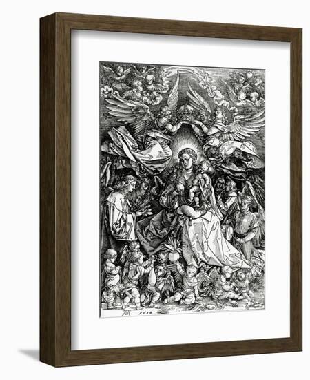 The Coronation of the Virgin and Child, 1518 (Woodcut)-Albrecht Dürer-Framed Giclee Print