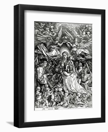 The Coronation of the Virgin and Child, 1518 (Woodcut)-Albrecht Dürer-Framed Giclee Print