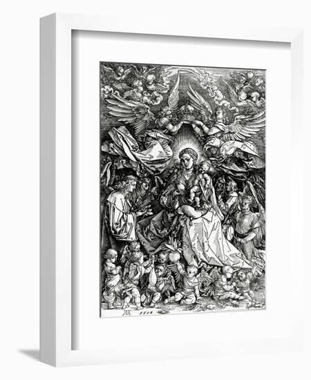 The Coronation of the Virgin and Child, 1518 (Woodcut)-Albrecht Dürer-Framed Giclee Print