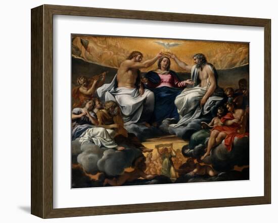 The Coronation of the Virgin, c.1595-Annibale Carracci-Framed Giclee Print