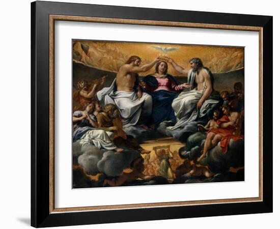 The Coronation of the Virgin, c.1595-Annibale Carracci-Framed Giclee Print