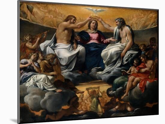 The Coronation of the Virgin, c.1595-Annibale Carracci-Mounted Giclee Print