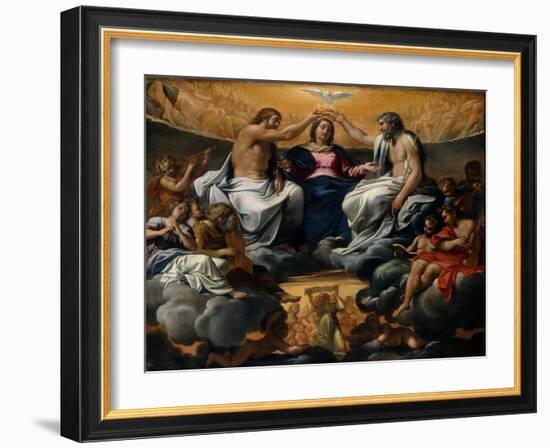 The Coronation of the Virgin, c.1595-Annibale Carracci-Framed Giclee Print