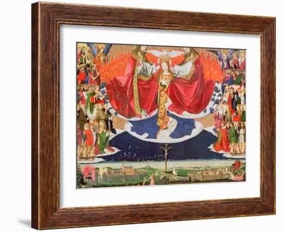 The Coronation of the Virgin, Completed 1453-Enguerrand Quarton-Framed Giclee Print