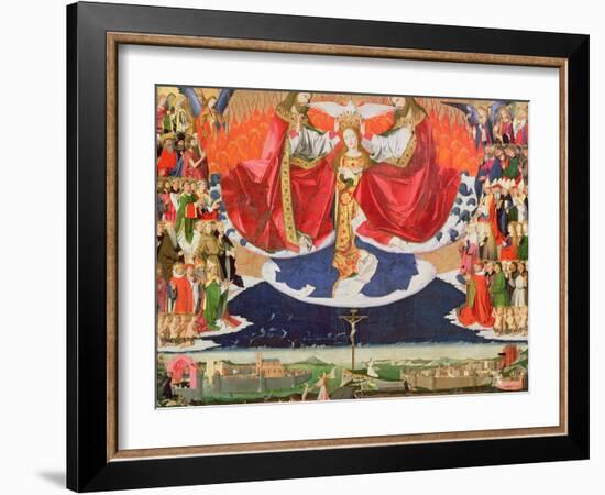 The Coronation of the Virgin, Completed 1453-Enguerrand Quarton-Framed Giclee Print