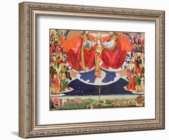 The Coronation of the Virgin, Completed 1453-Enguerrand Quarton-Framed Giclee Print