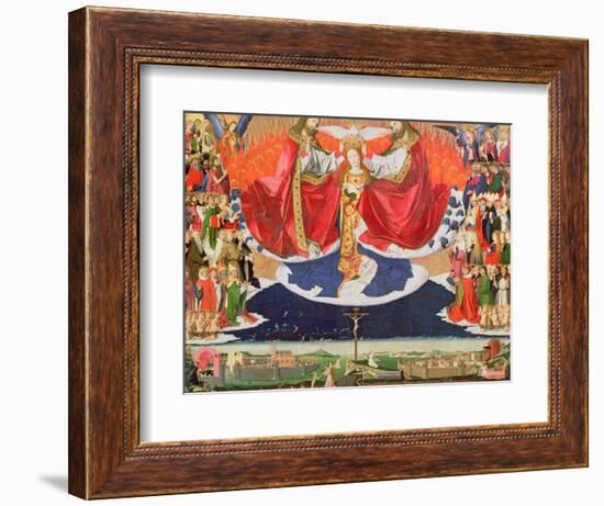 The Coronation of the Virgin, Completed 1453-Enguerrand Quarton-Framed Giclee Print