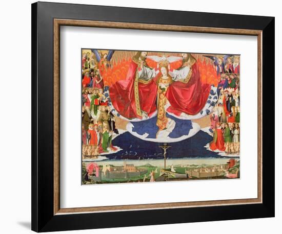 The Coronation of the Virgin, Completed 1453-Enguerrand Quarton-Framed Giclee Print