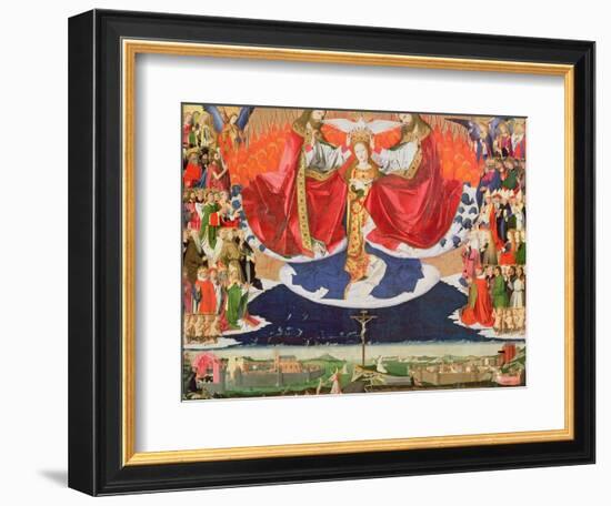 The Coronation of the Virgin, Completed 1453-Enguerrand Quarton-Framed Giclee Print