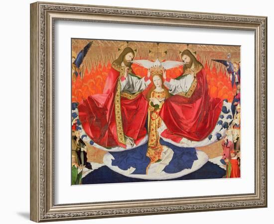 The Coronation of the Virgin, Completed 1453-Enguerrand Quarton-Framed Giclee Print