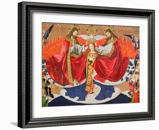 The Coronation of the Virgin, Completed 1453-Enguerrand Quarton-Framed Giclee Print