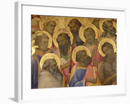 The Coronation of the Virgin, Detail of the Faces of the Saints, 1413-Lorenzo Monaco-Framed Giclee Print