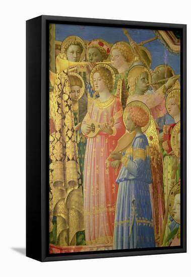 The Coronation of the Virgin, Detail Showing Musical Angels, circa 1430-32-Fra Angelico-Framed Premier Image Canvas