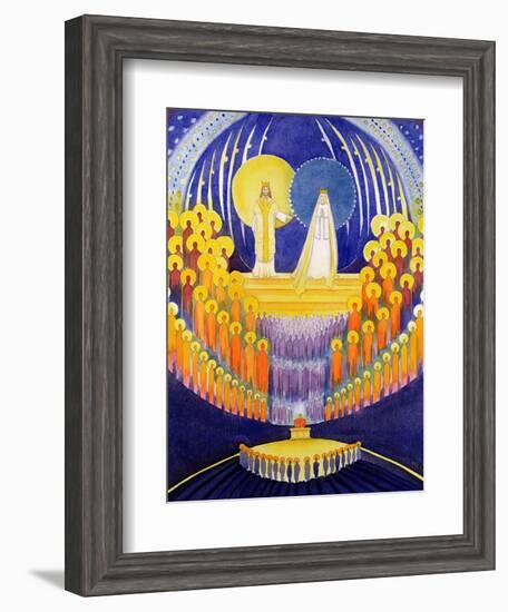 The Coronation of the Virgin Mary and the Glory of All the Saints, 2003-Elizabeth Wang-Framed Giclee Print