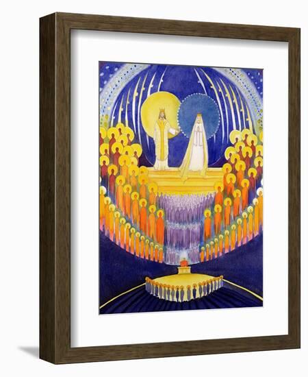 The Coronation of the Virgin Mary and the Glory of All the Saints, 2003-Elizabeth Wang-Framed Giclee Print