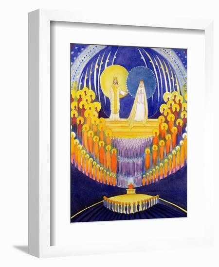 The Coronation of the Virgin Mary and the Glory of All the Saints, 2003-Elizabeth Wang-Framed Giclee Print