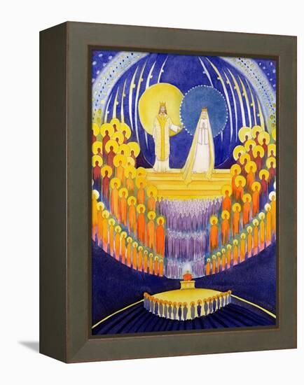 The Coronation of the Virgin Mary and the Glory of All the Saints, 2003-Elizabeth Wang-Framed Premier Image Canvas