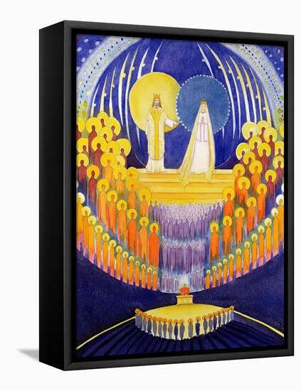 The Coronation of the Virgin Mary and the Glory of All the Saints, 2003-Elizabeth Wang-Framed Premier Image Canvas