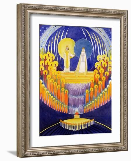 The Coronation of the Virgin Mary and the Glory of All the Saints, 2003-Elizabeth Wang-Framed Giclee Print