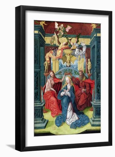 The Coronation of the Virgin (Oil on Canvas)-German School-Framed Giclee Print
