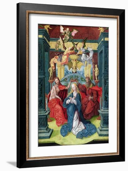 The Coronation of the Virgin (Oil on Canvas)-German School-Framed Giclee Print