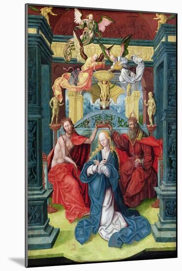 The Coronation of the Virgin (Oil on Canvas)-German School-Mounted Giclee Print