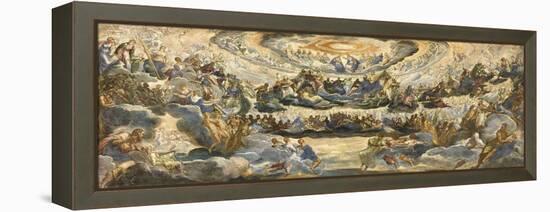 The Coronation of the Virgin (Paradis)-Jacopo Tintoretto-Framed Premier Image Canvas