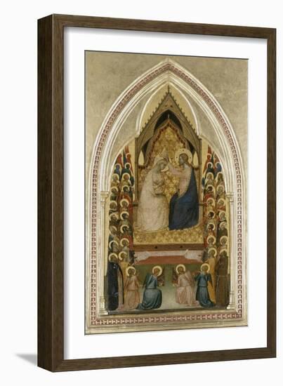 The Coronation of the Virgin with Angels and Saints, C.1340-5-Bernardo Daddi-Framed Giclee Print