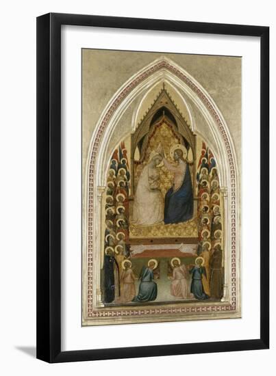 The Coronation of the Virgin with Angels and Saints, C.1340-5-Bernardo Daddi-Framed Giclee Print