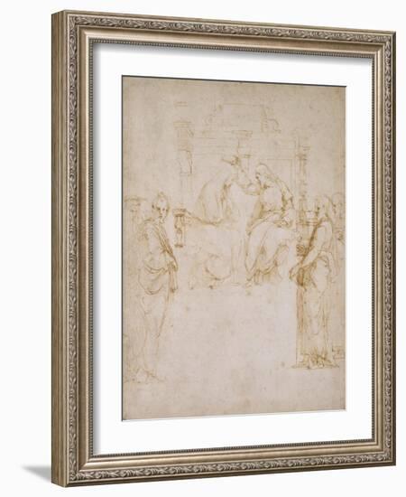 The Coronation of the Virgin-Raphael-Framed Giclee Print