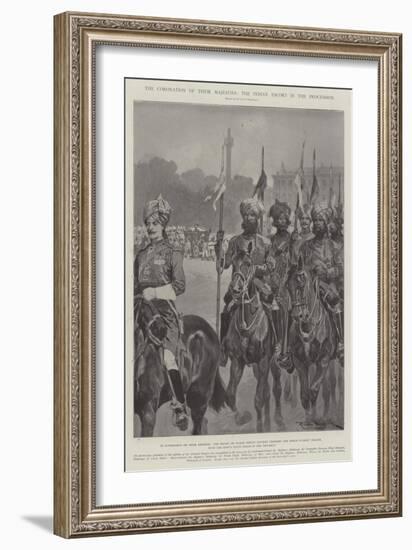 The Coronation of their Majesties, the Indian Escort in the Procession-Richard Caton Woodville II-Framed Giclee Print