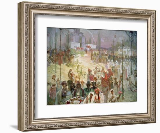 The Coronation of Tsar Stepan Dusan (1308-55) from the 'Slav Epic', 1926-Alphonse Mucha-Framed Giclee Print