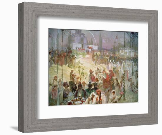 The Coronation of Tsar Stepan Dusan (1308-55) from the 'Slav Epic', 1926-Alphonse Mucha-Framed Giclee Print