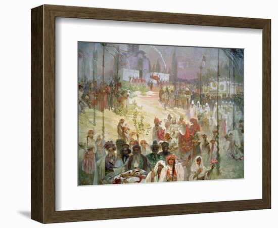 The Coronation of Tsar Stepan Dusan (1308-55) from the 'Slav Epic', 1926-Alphonse Mucha-Framed Giclee Print