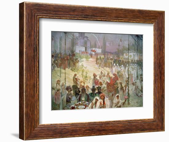 The Coronation of Tsar Stepan Dusan (1308-55) from the 'Slav Epic', 1926-Alphonse Mucha-Framed Giclee Print