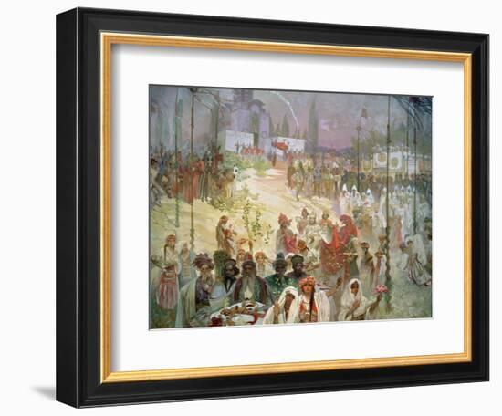 The Coronation of Tsar Stepan Dusan (1308-55) from the 'Slav Epic', 1926-Alphonse Mucha-Framed Giclee Print