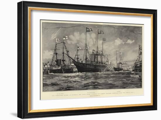 The Coronation Review at Spithead-Charles Edward Dixon-Framed Giclee Print